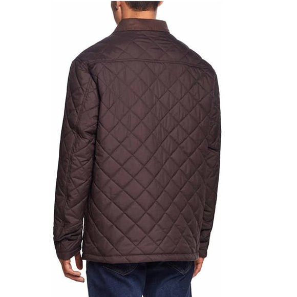 NWT Weatherproof Vintage Men's Quilted Barn Jacket Brown Size M $80 DD097 - Picture 2 of 5